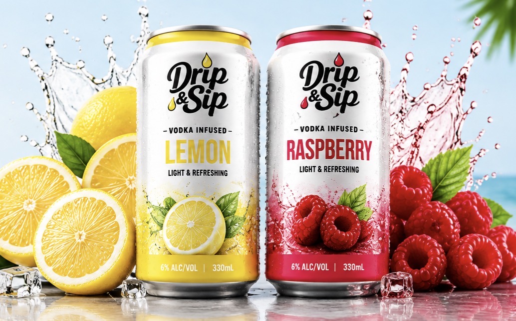 Drip & Sip Lemon and Raspberry